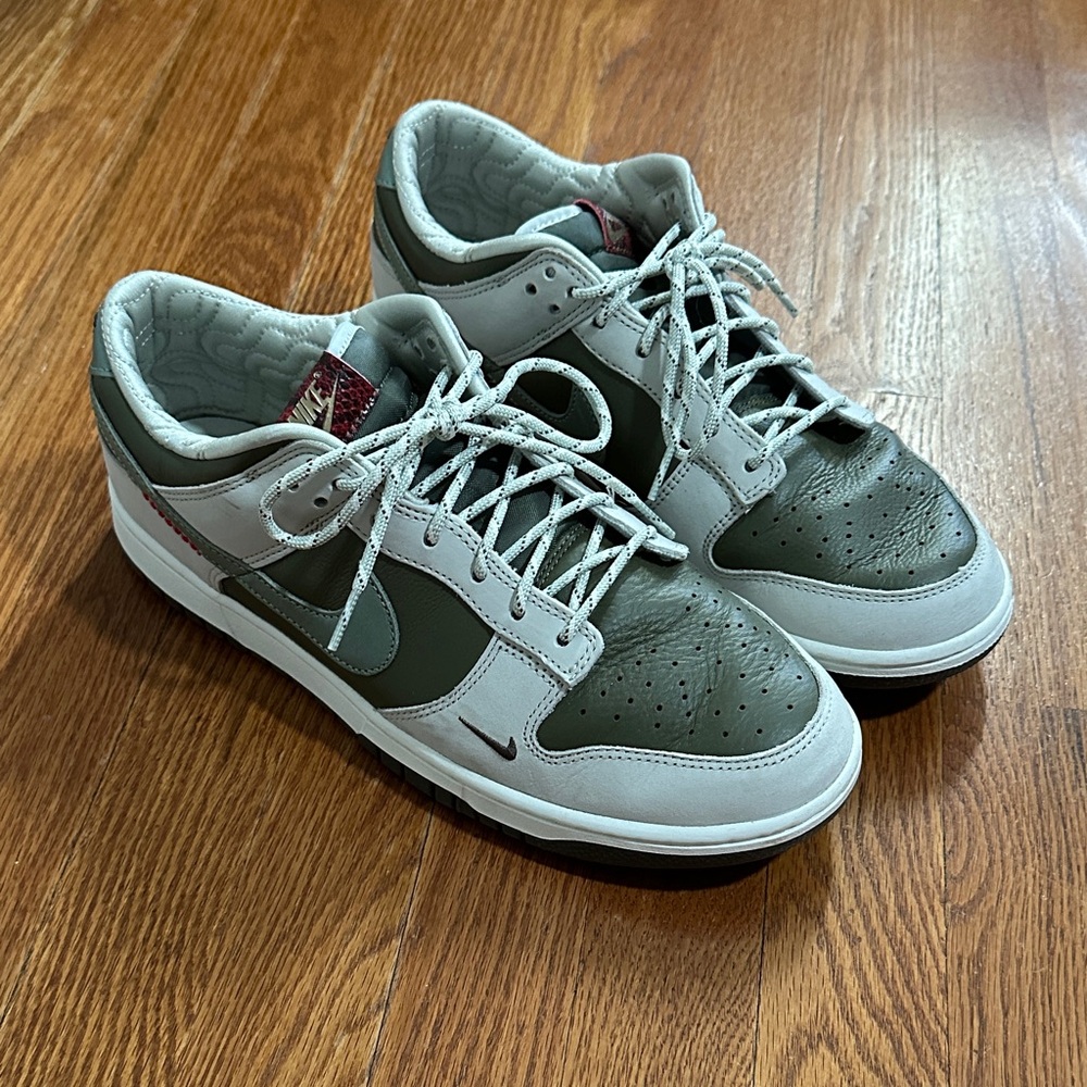 Nike Men's Olive and White Sneakers